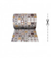 ROTOLO BINGO - Custom kitchen carpet, multipurpose stain-resistant and non-slip pvc runner, beige Mosaic print
