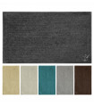 SKY - Non-slip bath mat in cotton and microfibre, rectangular in solid color, 6 colors 2 sizes