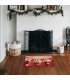 CHRISTMAS STYLE-Christmas carpet with lights, gifts and decorations ideal as a doormat or base for a Christmas tree, 40x70cm