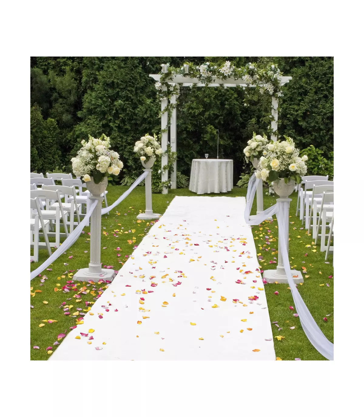 Tappeto bianco per matrimonio, chiesa e cerimonie