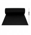 Custom-made black runner with carpet effect for events and weddings, carpet for ceremonies or shops.