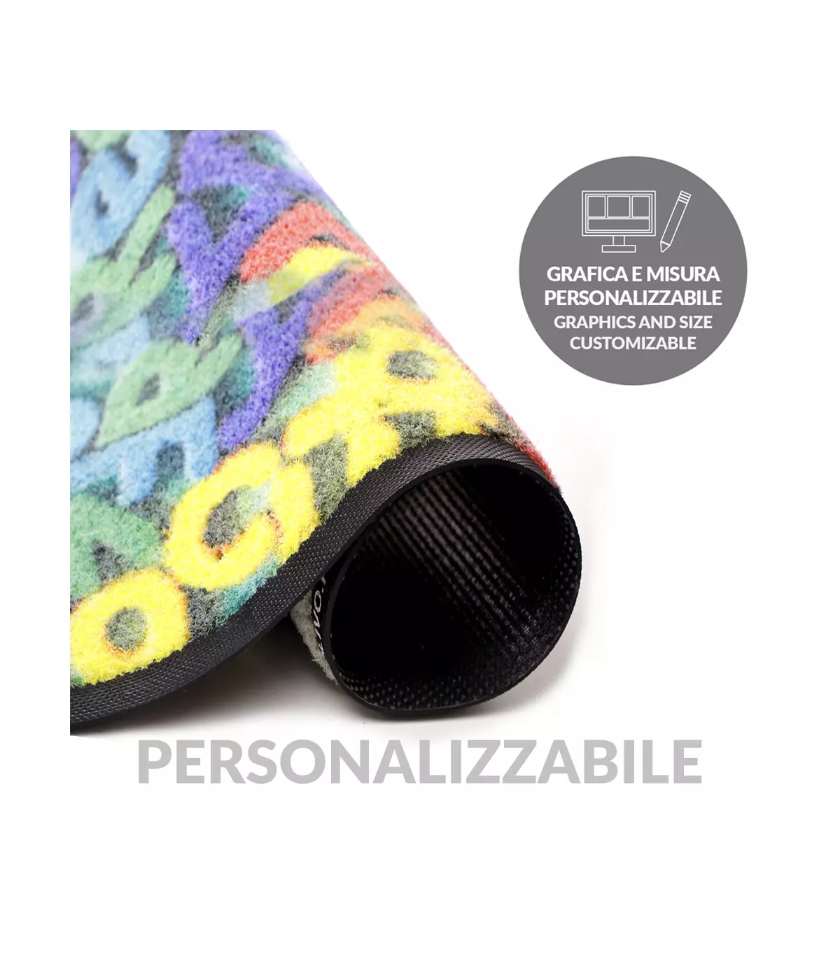 Zerbino asciugapassi PROFESSIONALE personalizzabile drenante con logo