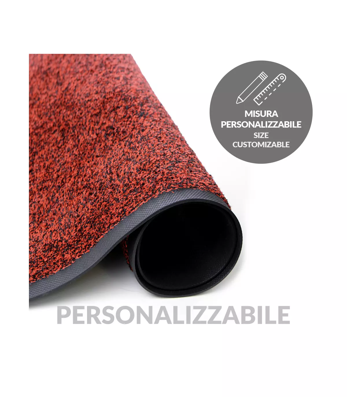 Zerbino tappeto asciugapasso professionale Solid su misura vari colori