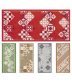 NEW SMILE FLOOR - Washable non-slip kitchen carpet with majolica print, various colors and sizes