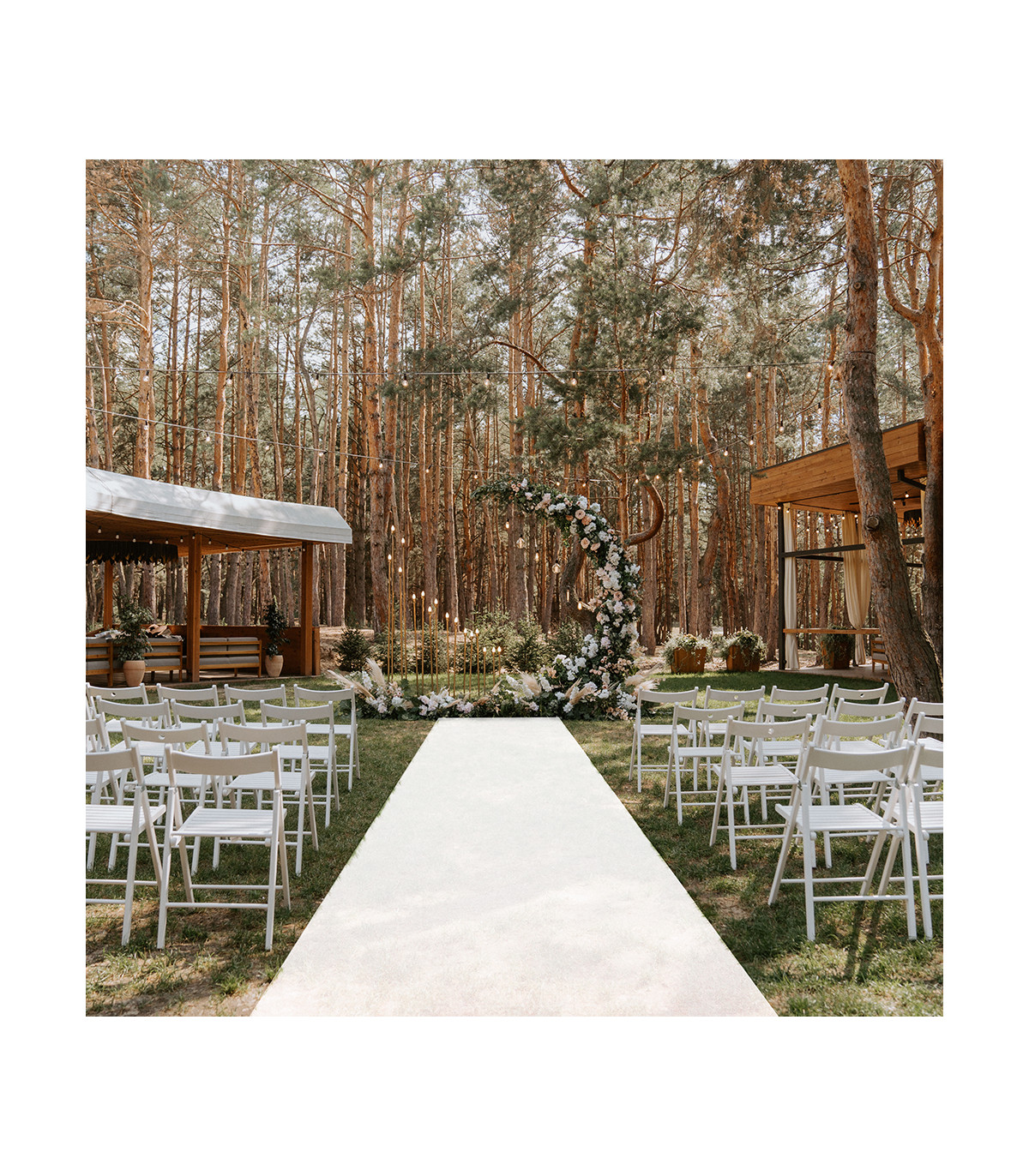 OLIVO.Shop Tappeto passatoia Bianco Nuziale Natalizio per Matrimonio Cerimonia Evento Negozi 12 Formati 45 Metri 30+15 
