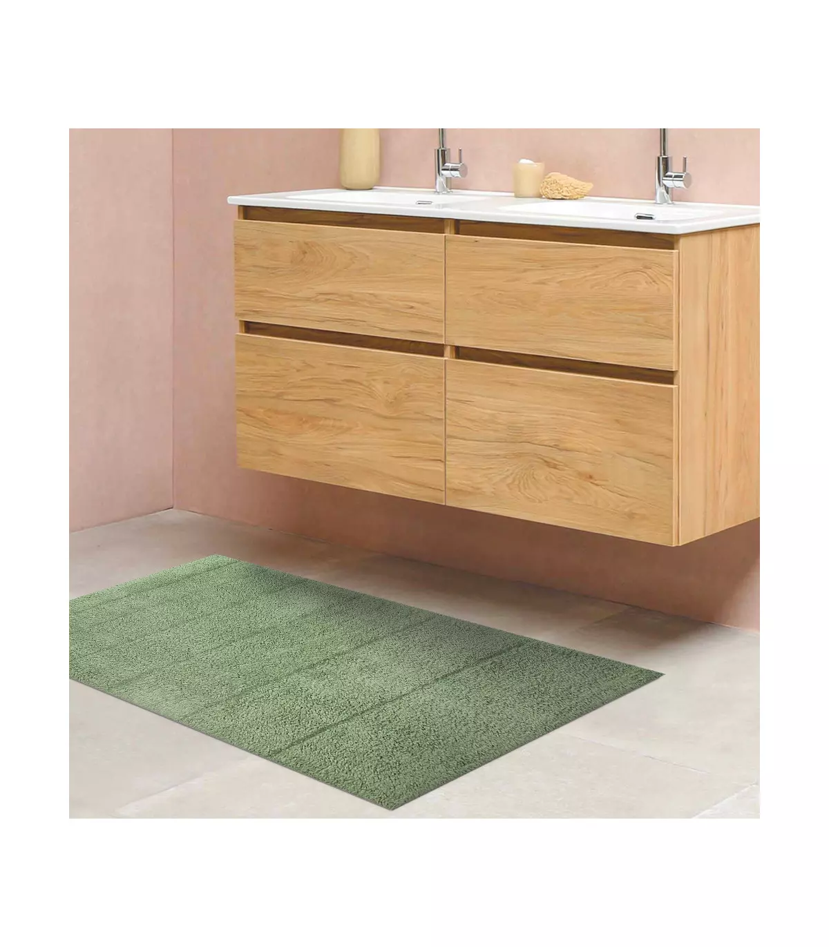 Tappeto Cucina Bagno Puro Cotone Morbido Assorbente Tessuto