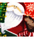 Christmas Star Tappeto di Natale a forma di stella, con fondo antiscivolo, disegno Babbo Natale