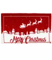 SNOW - MERRY SLITTA Tappeto natalizio in cotone con fondo antiscivolo 45x75 cm