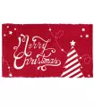 SNOW - MERRY TREE Tappeto ingresso natalizio in cotone con fondo antiscivolo 45x75 cm