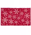 SNOW - SNOWFLAKE Tappeto di Natale in cotone con fondo antiscivolo 45x75 cm