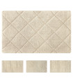 NATURAL Handmade organic cotton bath mat, 2 sizes, assorted geometric textures