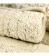 Detail of organic cotton Natural bathroom rug