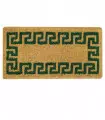 IMPERIALE - Natural coconut doormat 4 cm high, hand-woven, green corrugated, 4 sizes