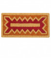 IMPERIALE - Natural coconut doormat 4 cm high, hand woven, red zig zag, 4 sizes
