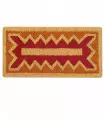 IMPERIALE - Natural coconut doormat 4 cm high, hand woven, red zig zag, 4 sizes