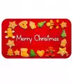 CHRISTMAS DIGITAL - Tappeto natalizio per ingresso, cucina o albero di Natale, 40x70 cm disegno BISCOTTI