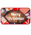 CHRISTMAS DIGITAL - Tappeto natalizio per ingresso, cucina o albero di Natale, 40x70 cm disegno PARQUET REGALI