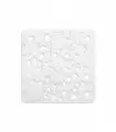 VENTOSA - Non-slip and mold-proof rubber shower mat with heart design. White 52x52 cm