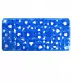 VENTOSA - Non-slip and mold-proof rubber bath mat with heart design. Blue 36x72 cm