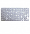 VENTOSA - Non-slip and mold-proof rubber bath mat with heart design. Transparent 36x72 cm