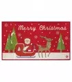 NOEL BABBO SLITTA - Tappeto natalizio ingresso rosso 45x78 cm