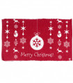 SNOW - MERRY ADDOBBI Red Christmas carpet in cotton with non-slip bottom 45x75 cm