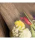 DECOR Garden - Stain-resistant carpet, non-slip kitchen runner tulips detail