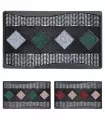 Quadro - Doormat 45x70 cm geometric pattern in rubber and carpet