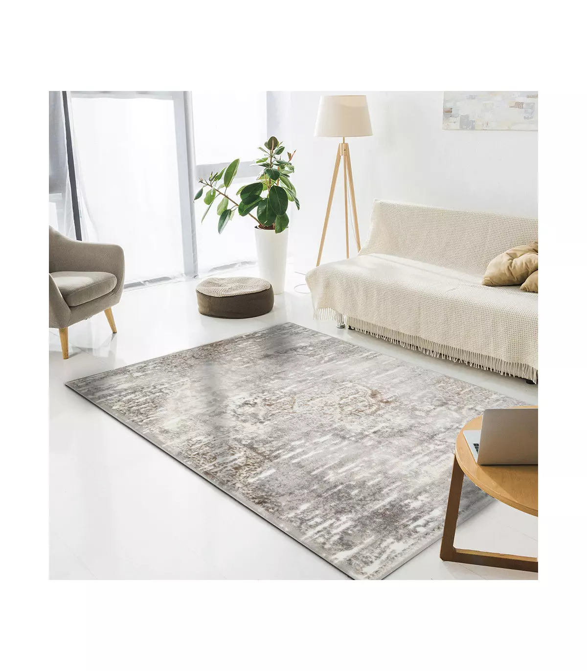 LOFT - ORIENTAL BROWN GREY, Modern carpet for furniture. Available in assorted  sizes.