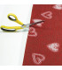 LIBERTY 2 - RED HEARTS Custom non-slip multi-purpose kitchen rug - detail