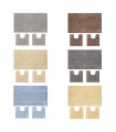 PARURE TEXAS bathroom set consisting of 3 coordinated cotton rugs with non-slip bottom - 6 colors