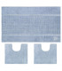 PARURE TEXAS bathroom set consisting of 3 coordinated cotton rugs with non-slip bottom - 6 colors
