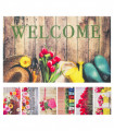COUNTRY - Multi-purpose colorful and floral carpet, digitally printed non-slip absorbent doormat 40x65 cm, 7 colors